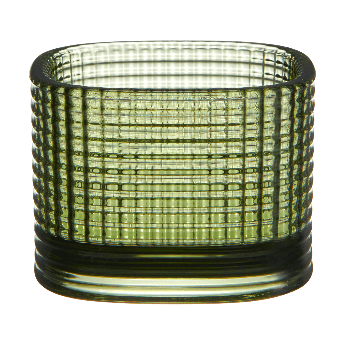 Orrefors Magica candle holder super circle 5 cm Green