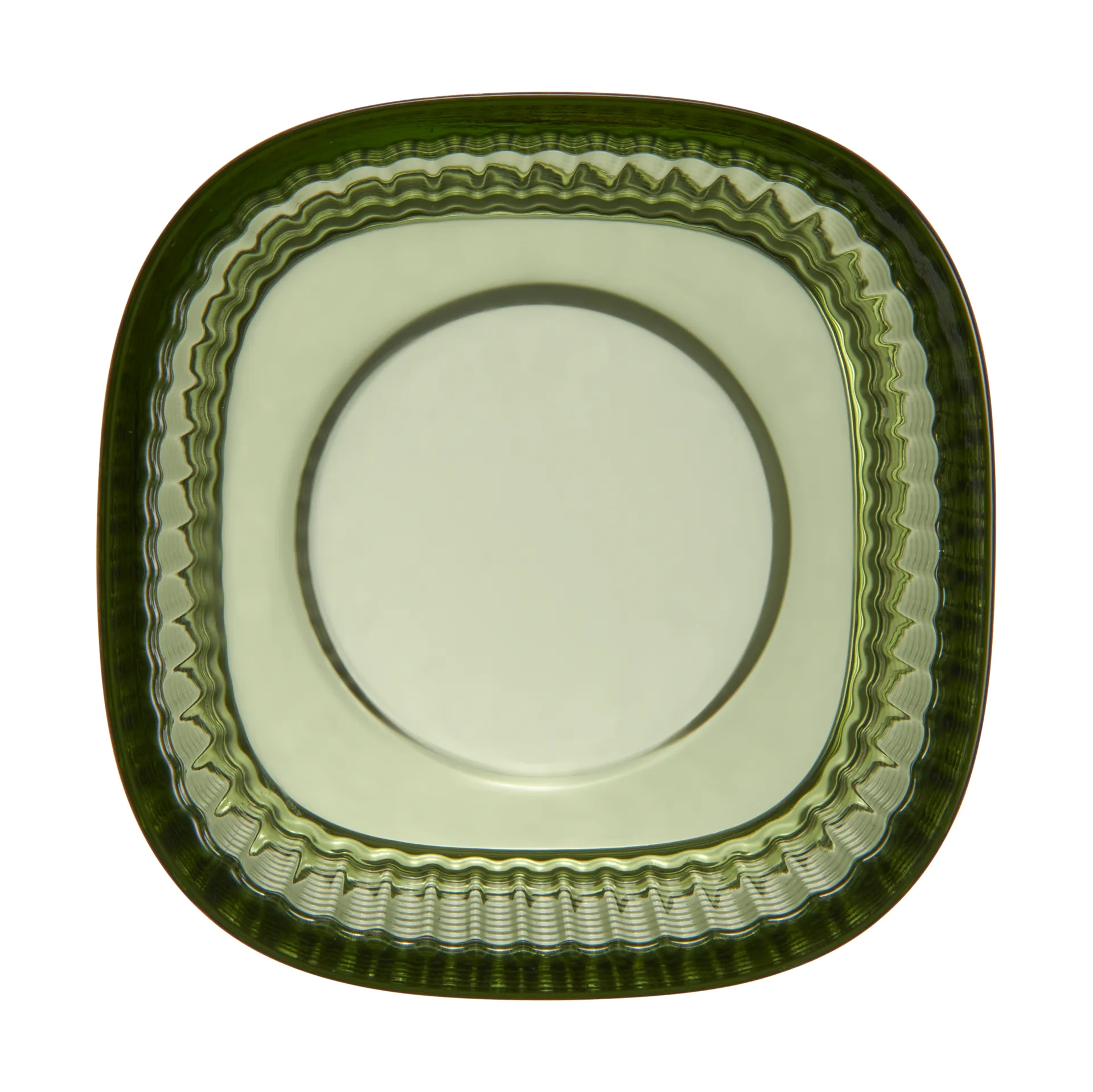 Magica candle holder super circle 5 cm, Green Orrefors