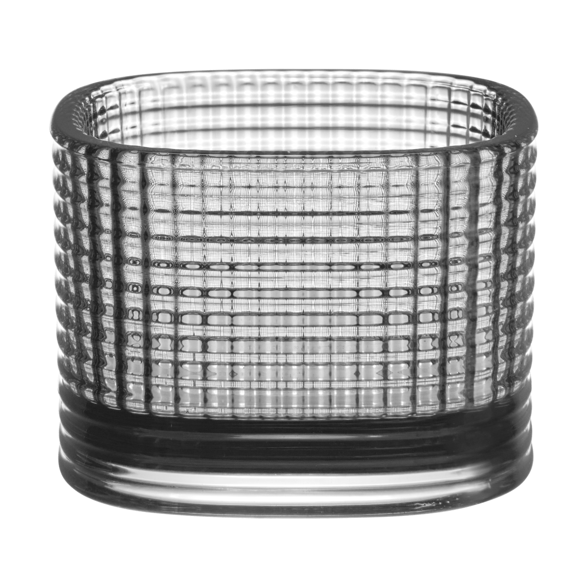 Orrefors Magica candle holder super circle 5 cm Grey