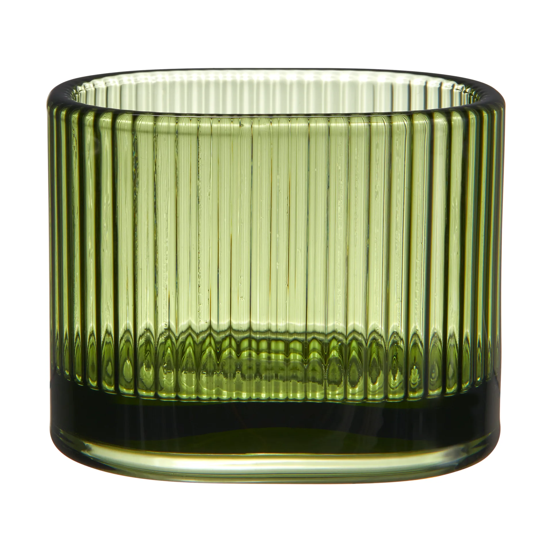 Magica candle holder super ellipse 7 cm, Green Orrefors