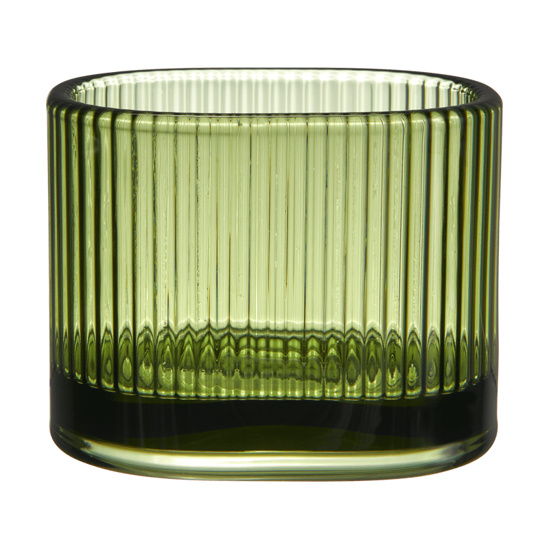 Orrefors Magica candle holder super ellipse 7 cm Green