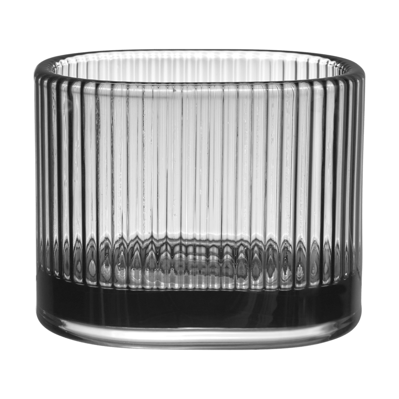 Orrefors Magica candle holder super ellipse 7 cm Grey