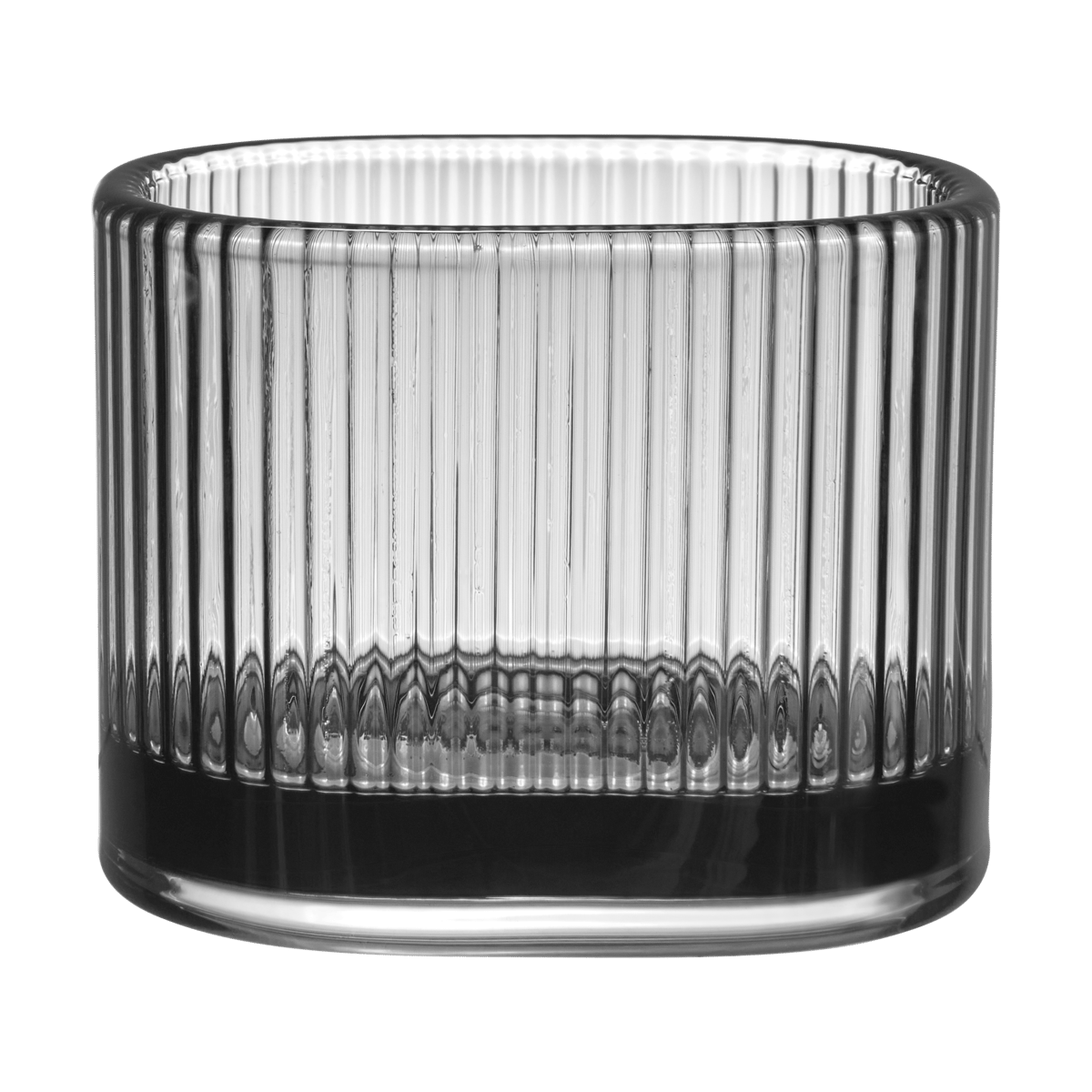 Orrefors Magica candle holder super ellipse 7 cm Grey