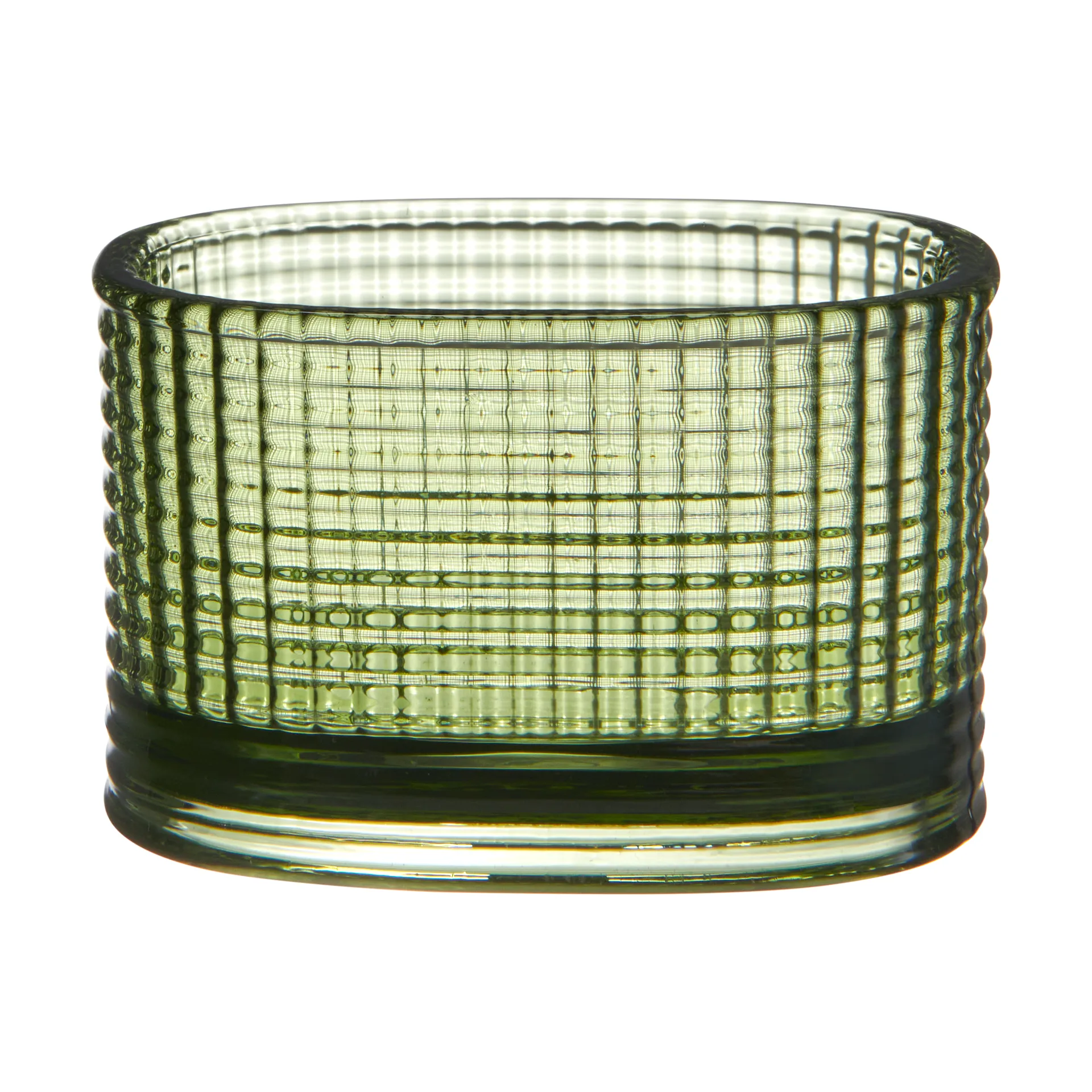 Magica tealight holder super ellipse 5 cm, Green Orrefors