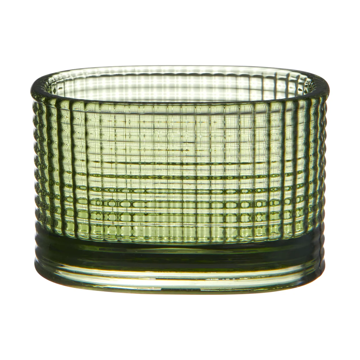 Orrefors Magica tealight holder super ellipse 5 cm Green