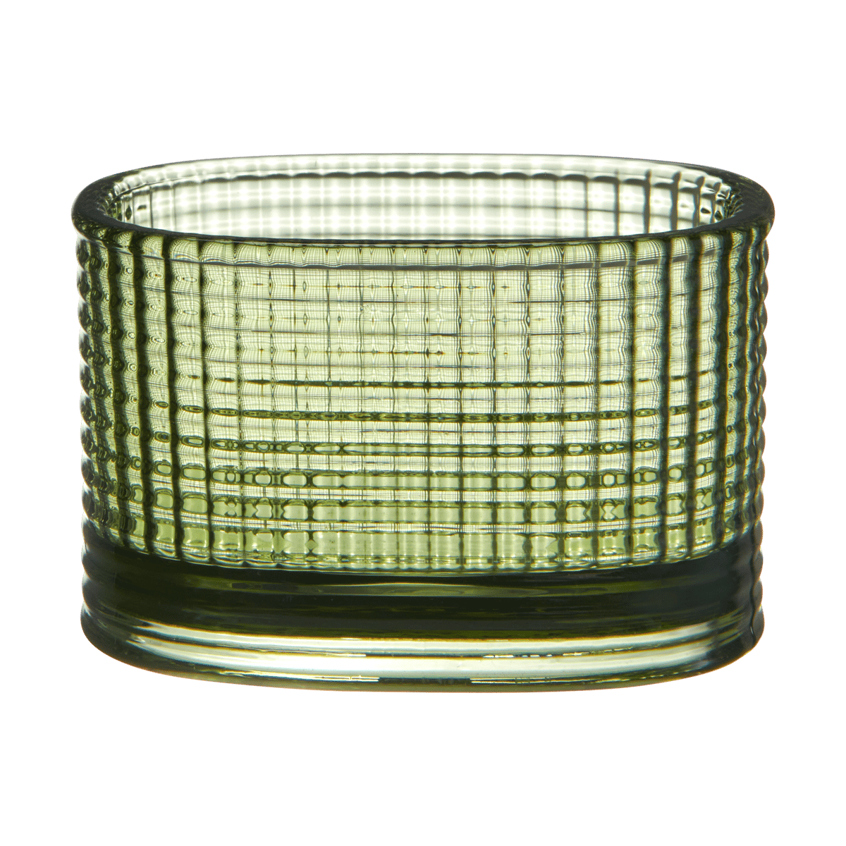Orrefors Magica tealight holder super ellipse 5 cm Green