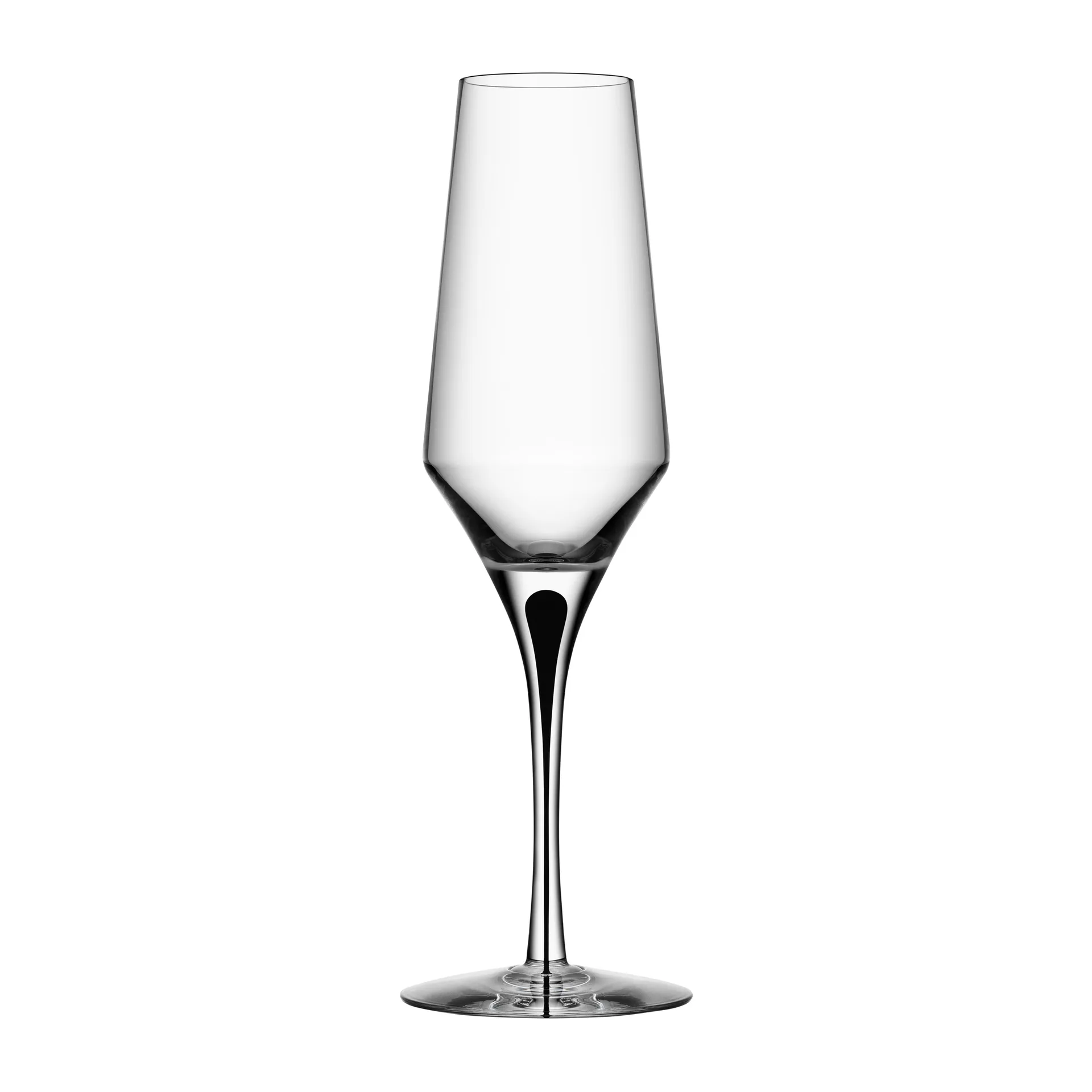 Metropol champagne glass 27 cl, Clear / Black Orrefors
