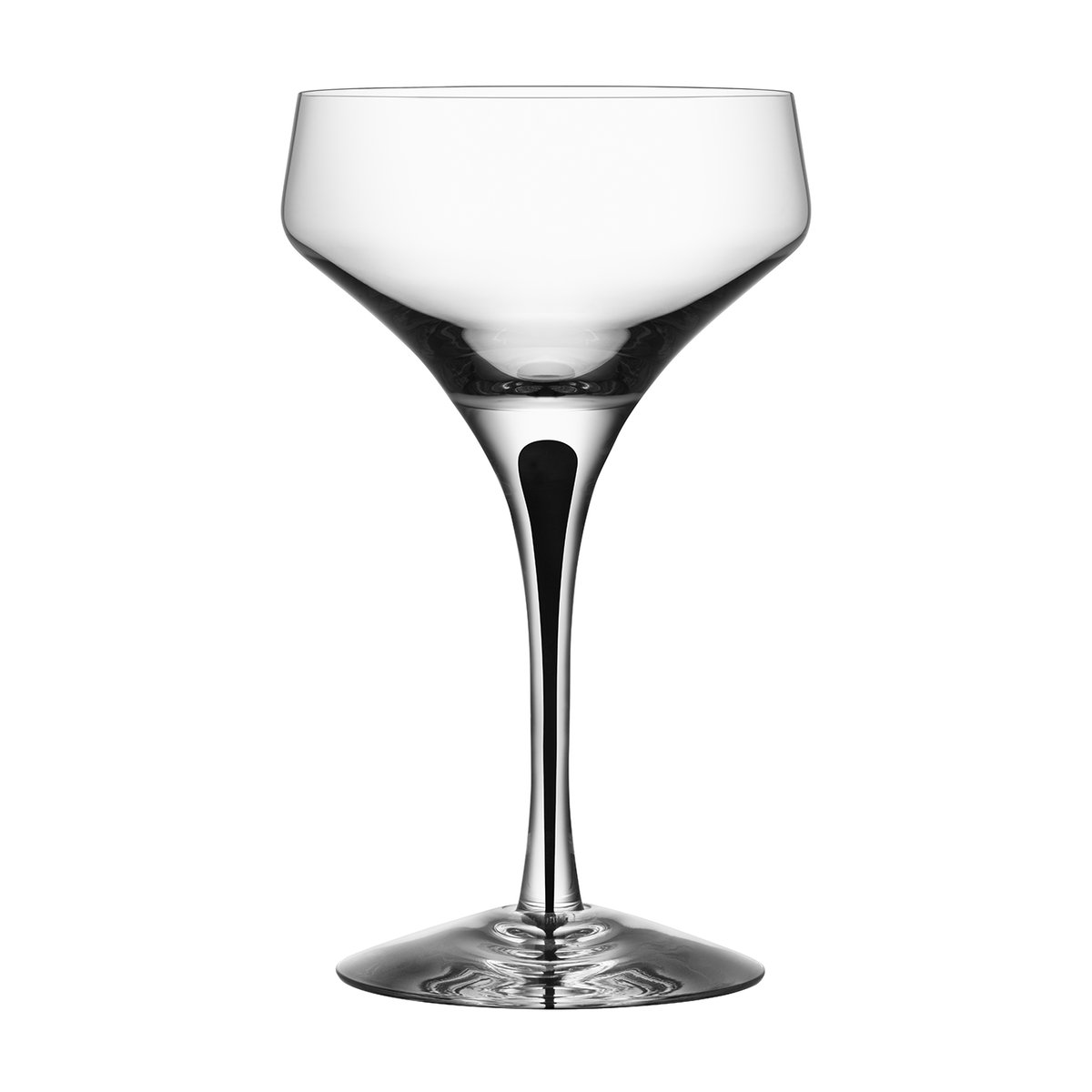 Orrefors Metropol champagnoakupa 24 cl black | Scandinavian Design | Champagne glasses | Transparent