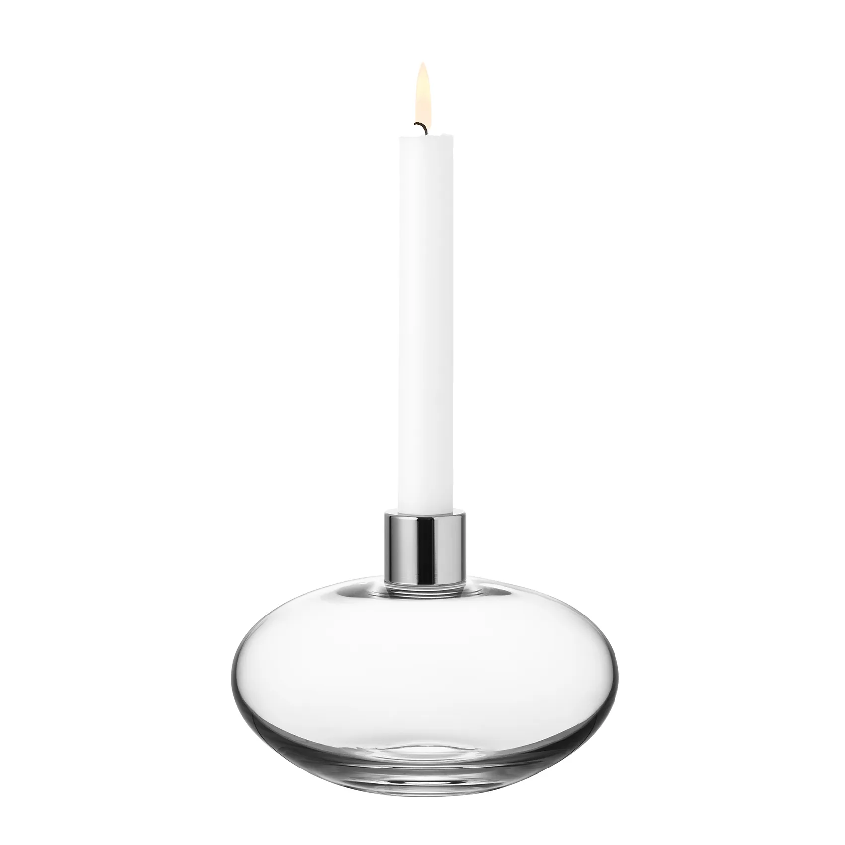 Pluto candle sticks, clear Orrefors