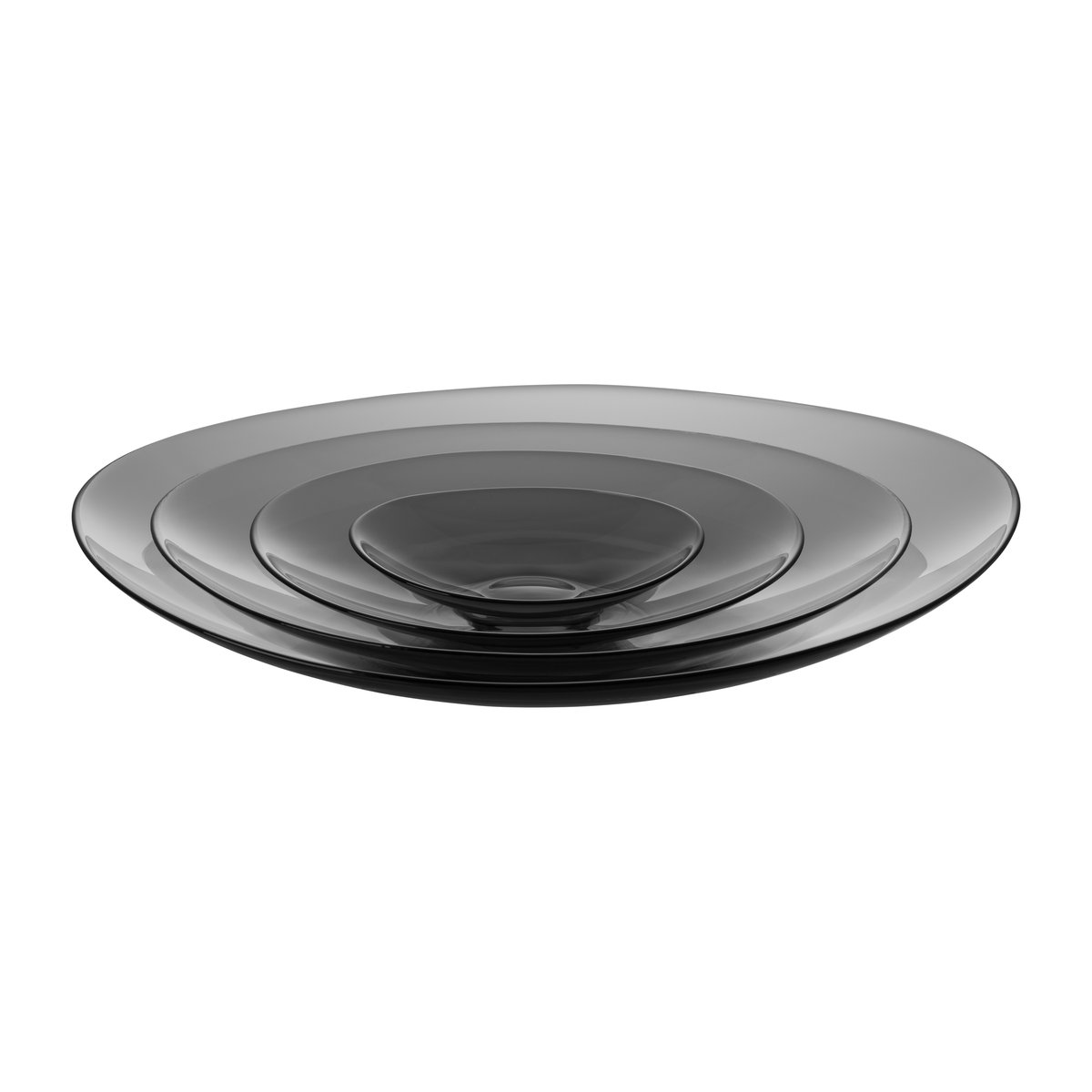 Orrefors Pond saucer gift set grey | Scandinavian Design | Decorative bowls | Grey