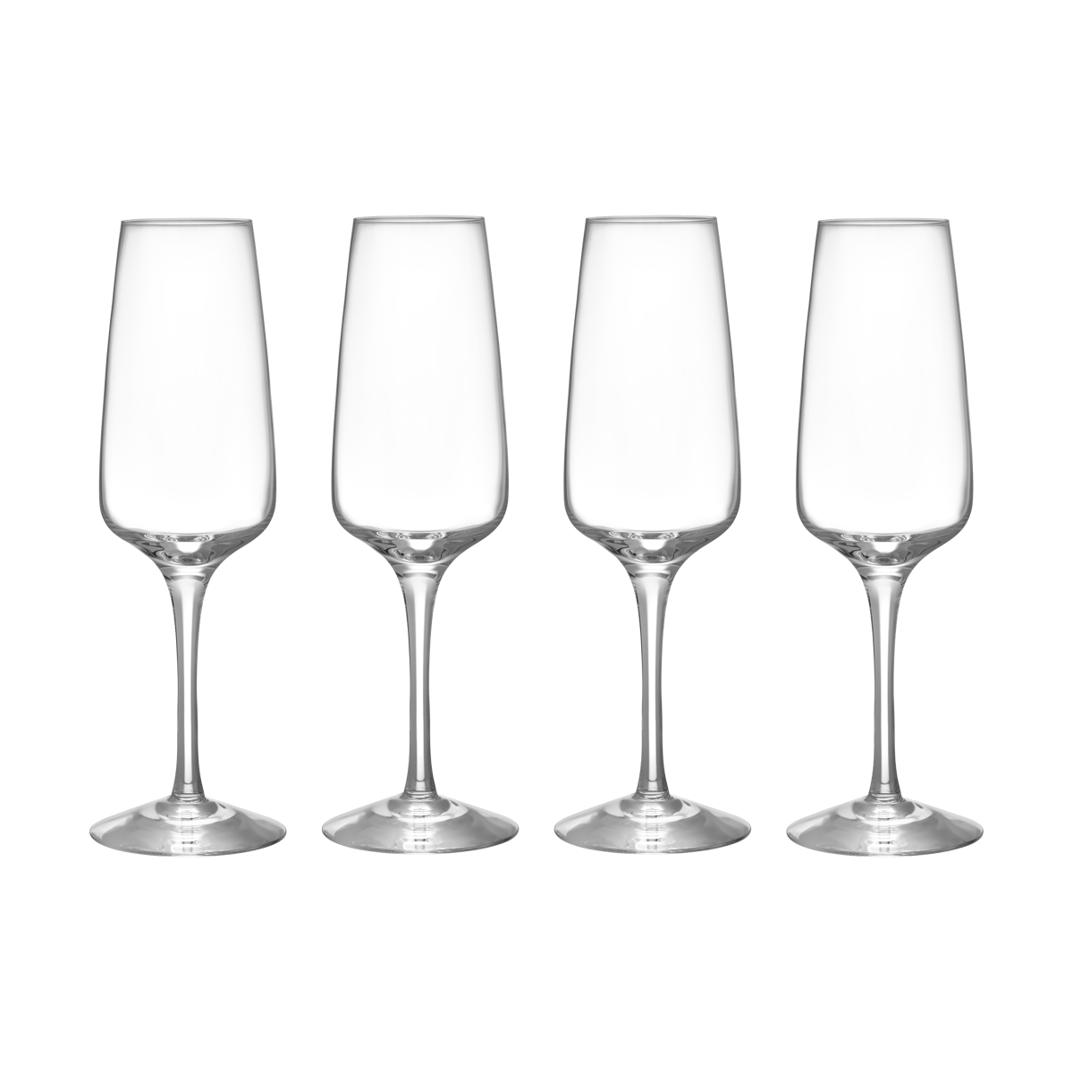 Orrefors Pulse champagne glass 28 cl 4-pack Clear | Scandinavian Design | Wine glasses | Transparent