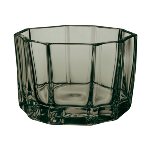 Orrefors Reed candle holder 4,5 cm Moss Green