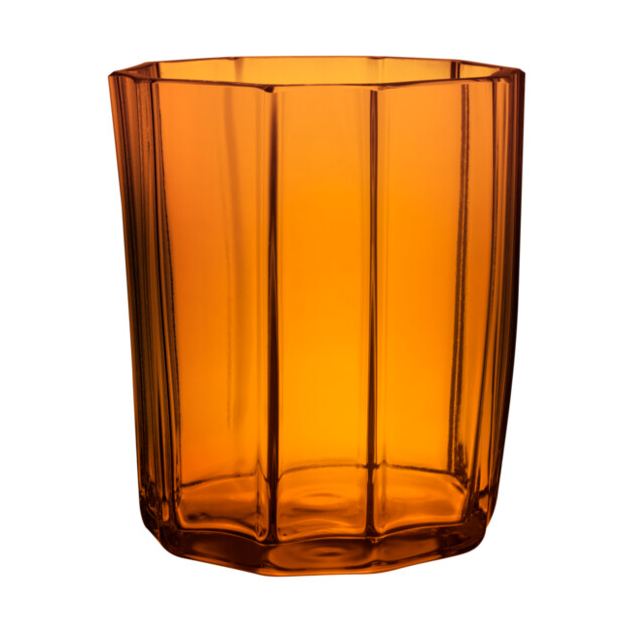 Orrefors Reed candle holder 8,5 cm Amber | Scandinavian Design | Tea light holders, lanterns & candle dishes | Orange