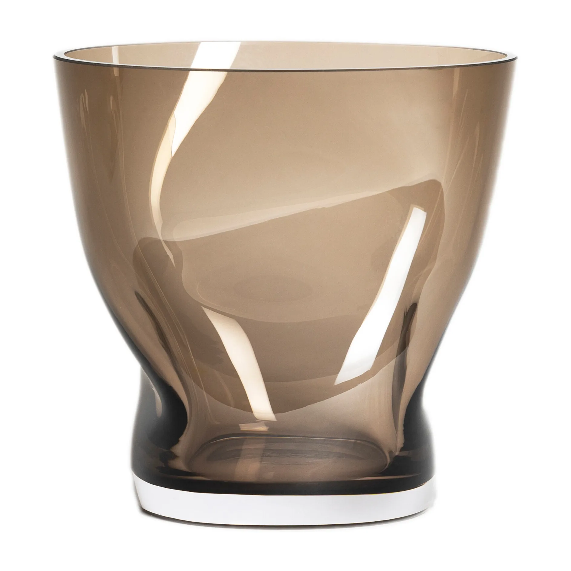 Squeeze tulip vase 18 cm, Brown Orrefors