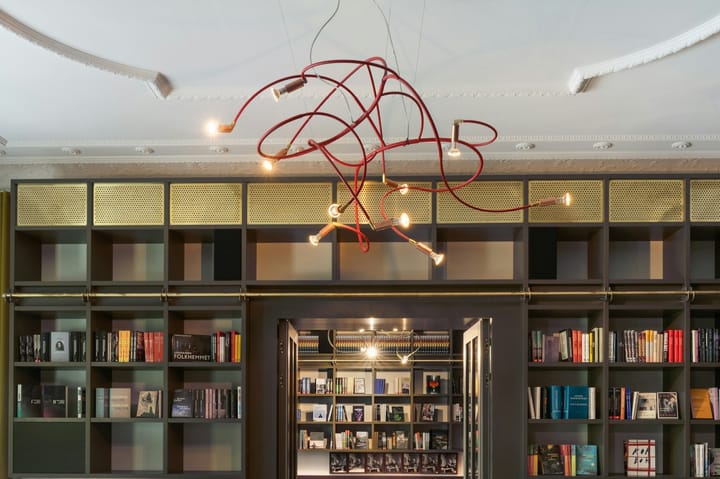 Andromeda ceiling lamp 108 cm, White steel Örsjö Belysning