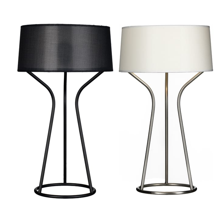 Aria table lamp - black-lacquered, black shade - �Örsjö Belysning