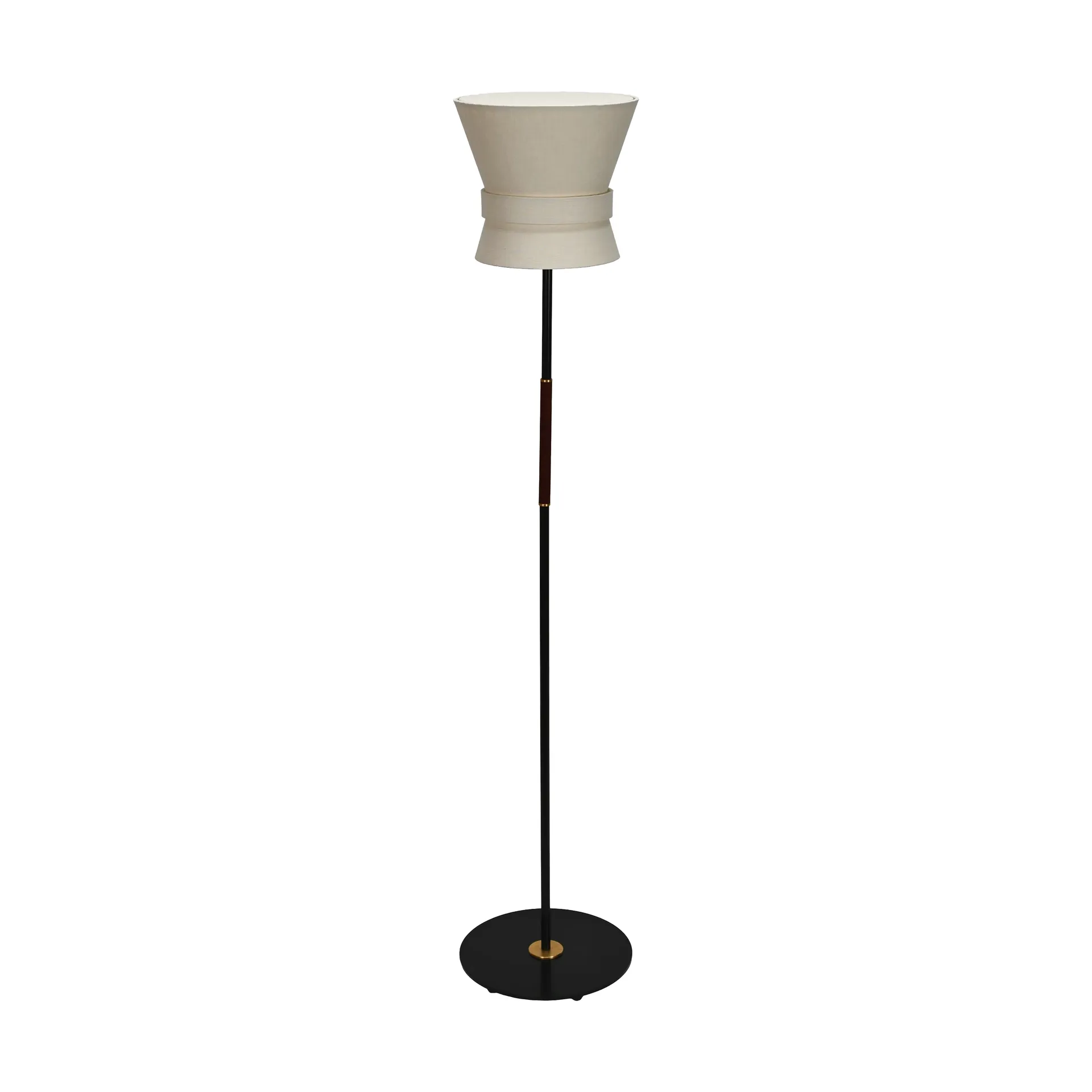 Bow floor lamp, Black-cream white, small 147 cm Örsjö Belysning