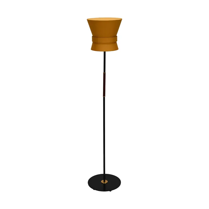 Bow floor lamp - Black-yellow ochre, small 147 cm - Örsjö Belysning