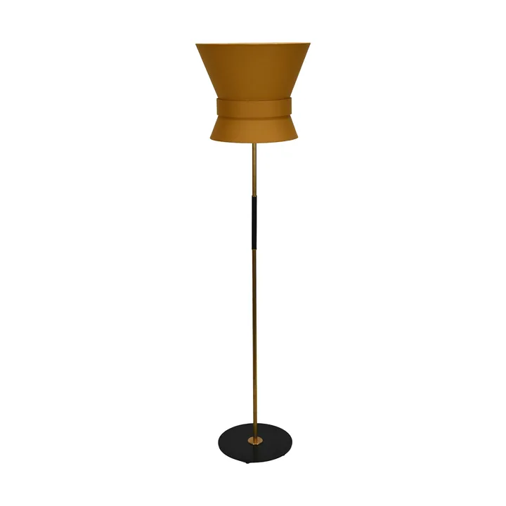 Bow floor lamp - Raw brass-yellow ochre, large 159 cm - Örsjö Belysning