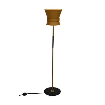 Bow floor lamp - Raw brass-yellow ochre, small 147 cm - Örsjö Belysning