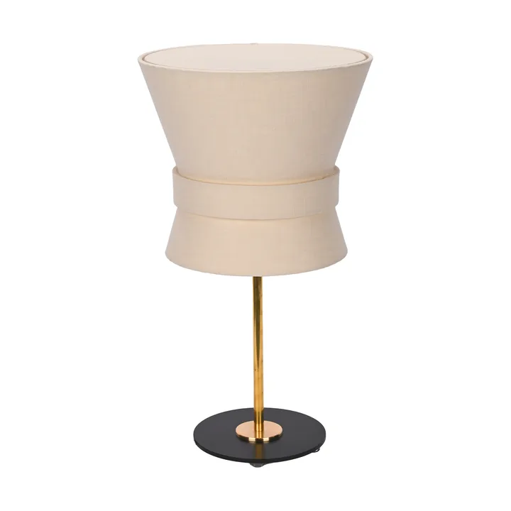 Bow table lamp - Raw brass-cream white, small 50 cm - Örsjö Belysning