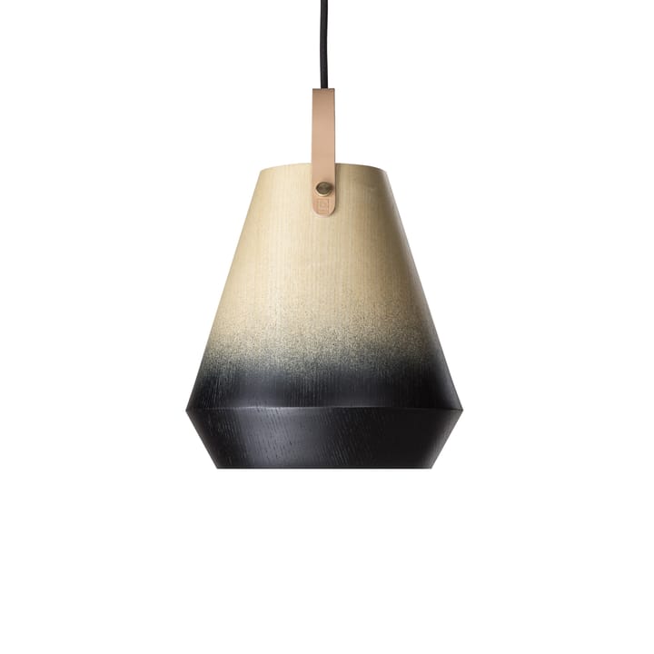 Concrete pendant lamp - Ash veneer, natural coloured leather strap - Örsjö Belysning