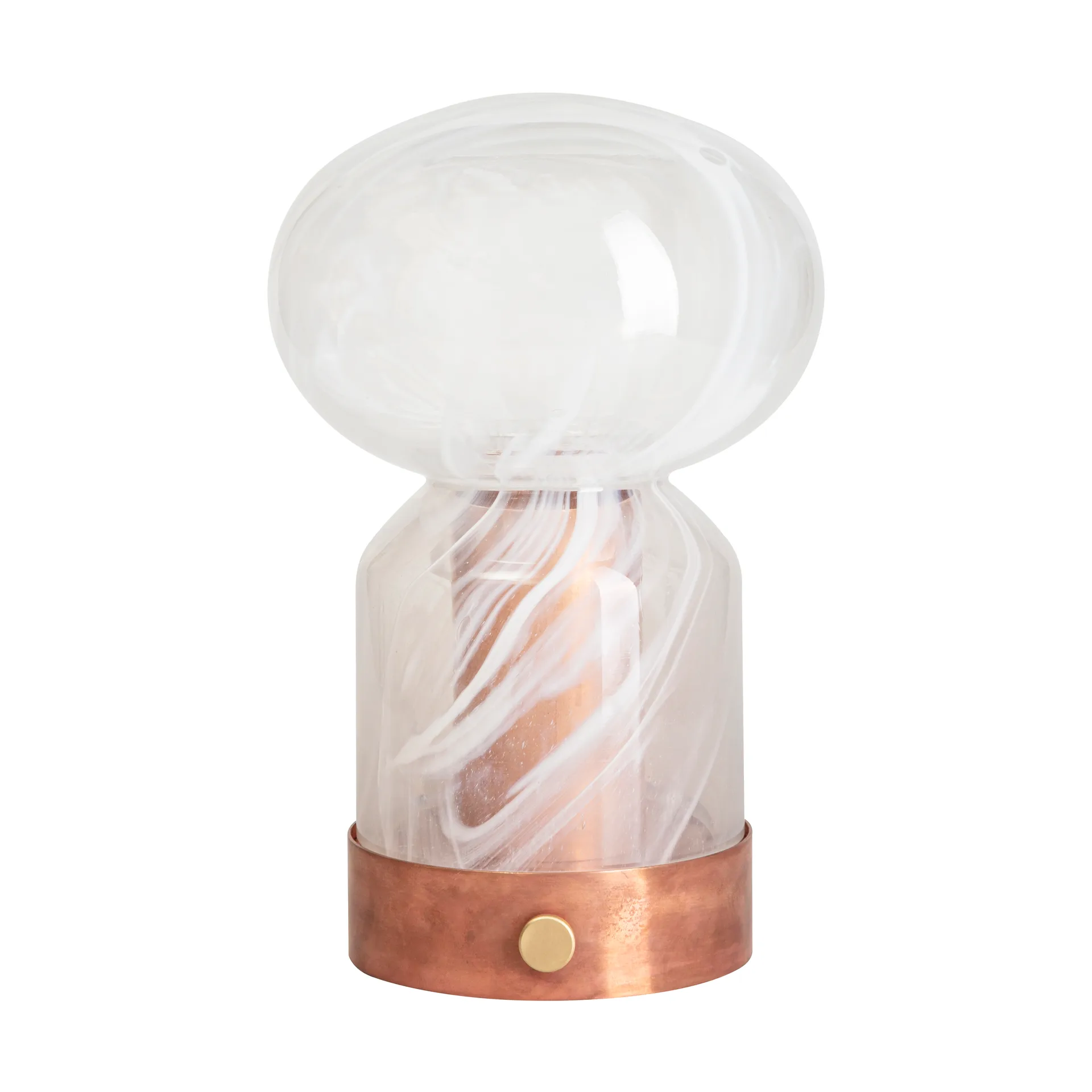 Essence Cloudy portable table lamp, Copper glass Örsjö Belysning