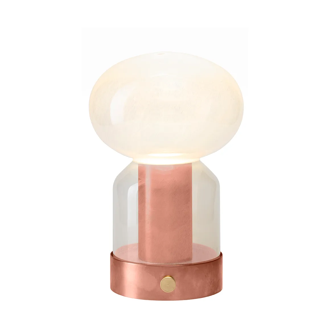 Essence Misty portable table lamp, Copper glass Örsjö Belysning