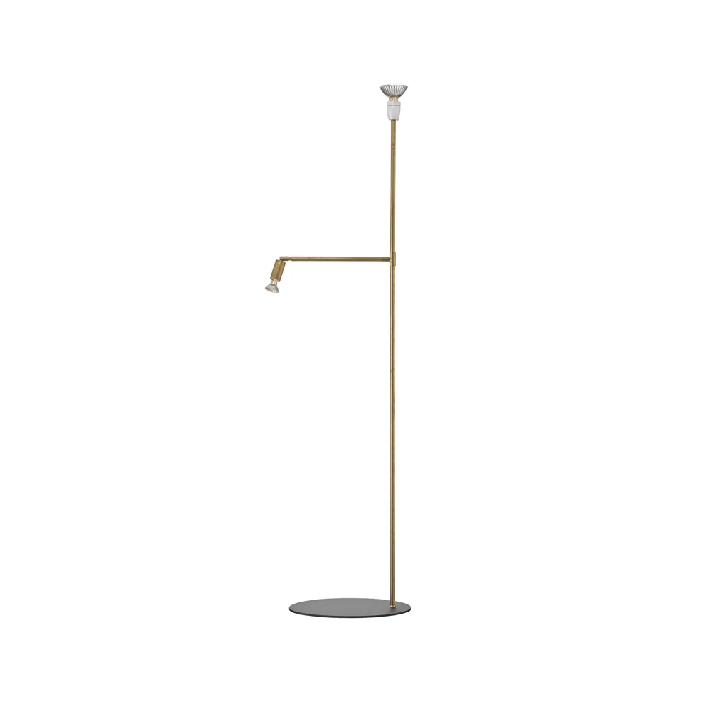 Örsjö Belysning Galax floor lamp Brass raw | Scandinavian Design | Floor lamps | Gold-coloured