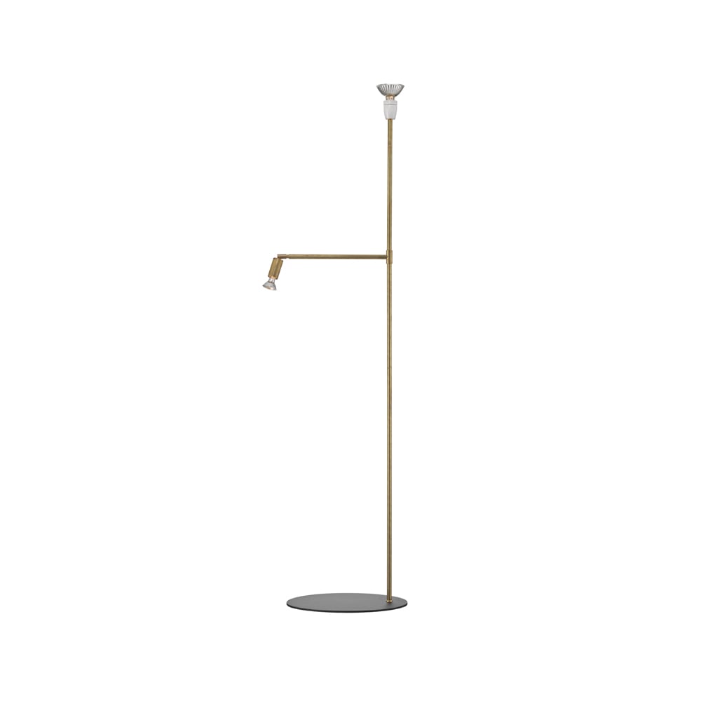 Örsjö Belysning Galax floor lamp Brass raw | Scandinavian Design | Floor lamps | Gold-coloured