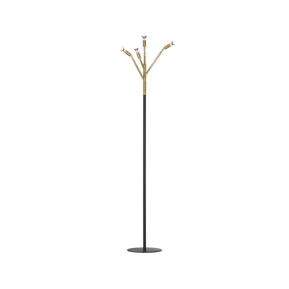 Örsjö Belysning Kvist 4 floor lamp Brass-black | Scandinavian Design | Floor lamps | Gold-coloured