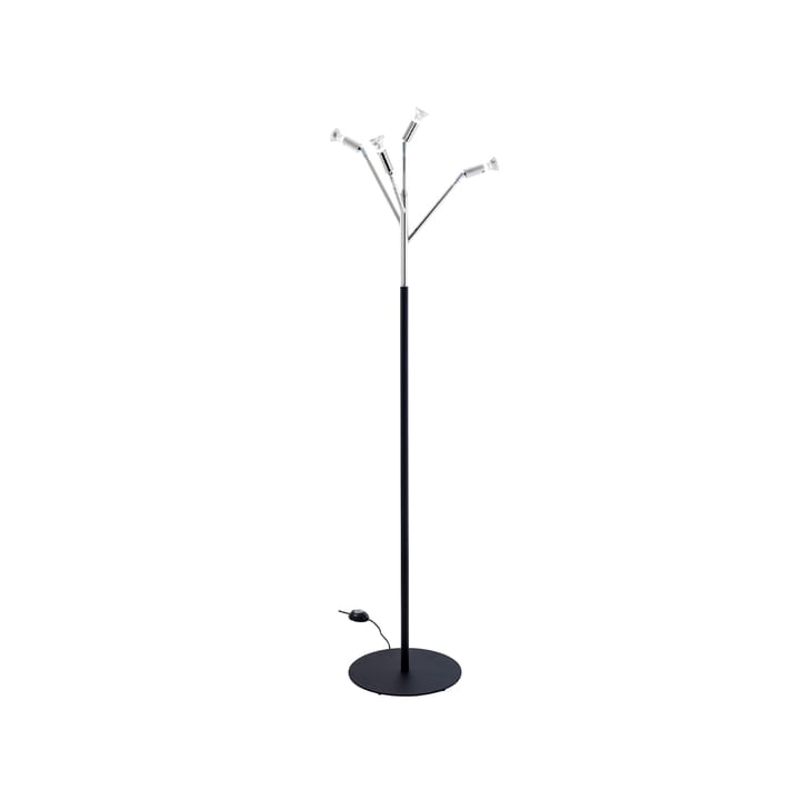 Kvist 4 floor lamp - Nickle plated brass-black - Örsjö Belysning