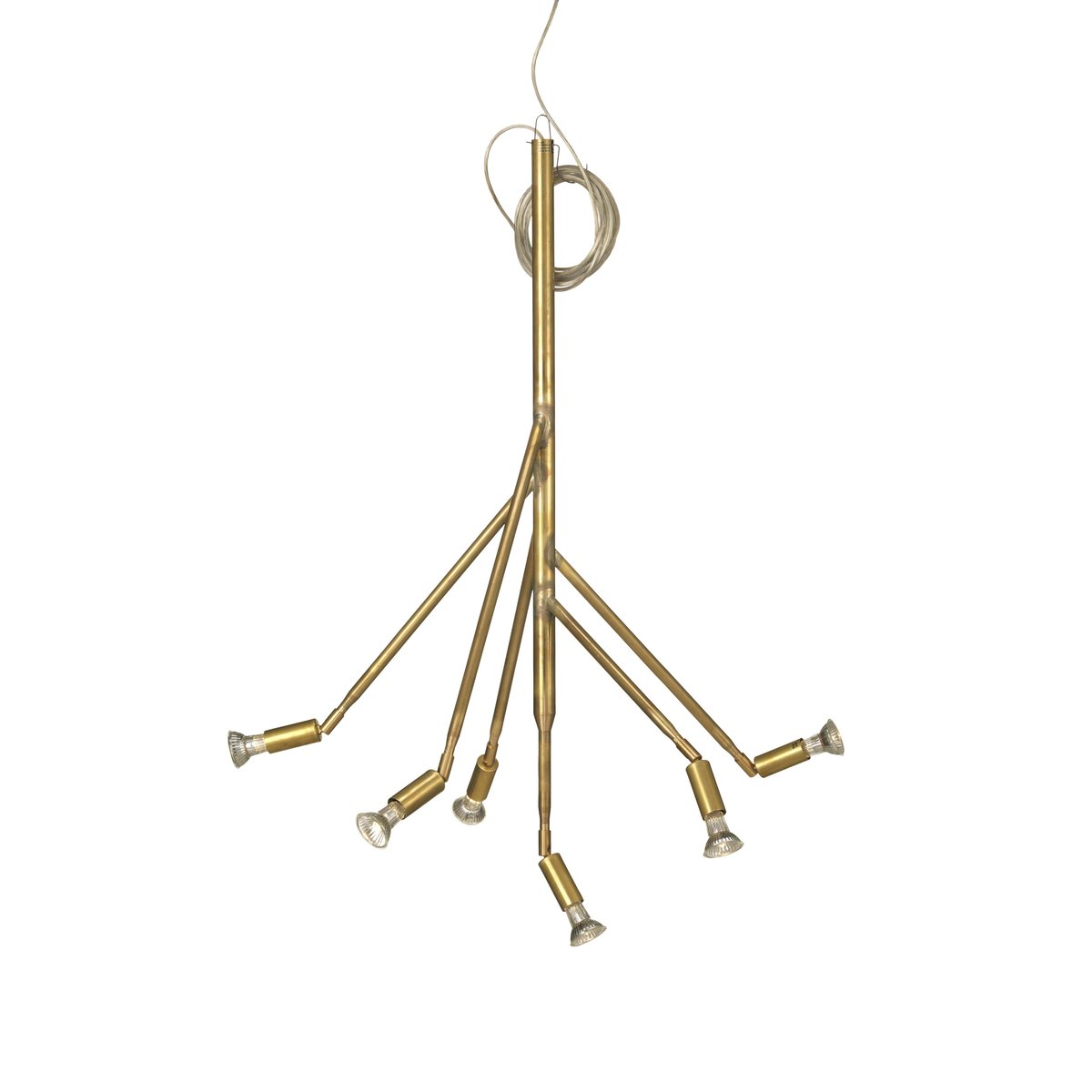 Örsjö Belysning Kvist lamp large rough brass | Scandinavian Design | Pendant lamps | White