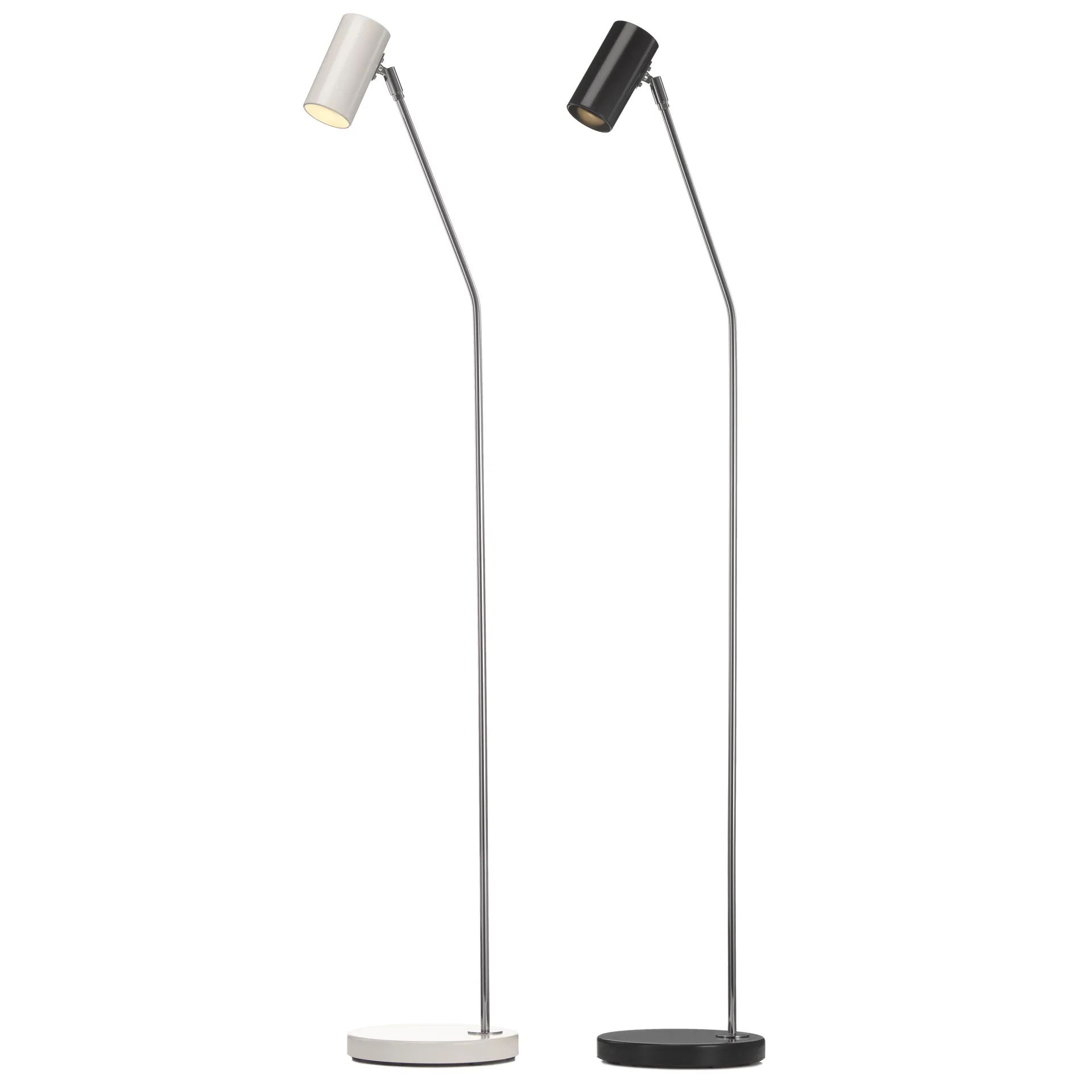 Minipoint floor lamp GX224, white and chrome Örsjö Belysning