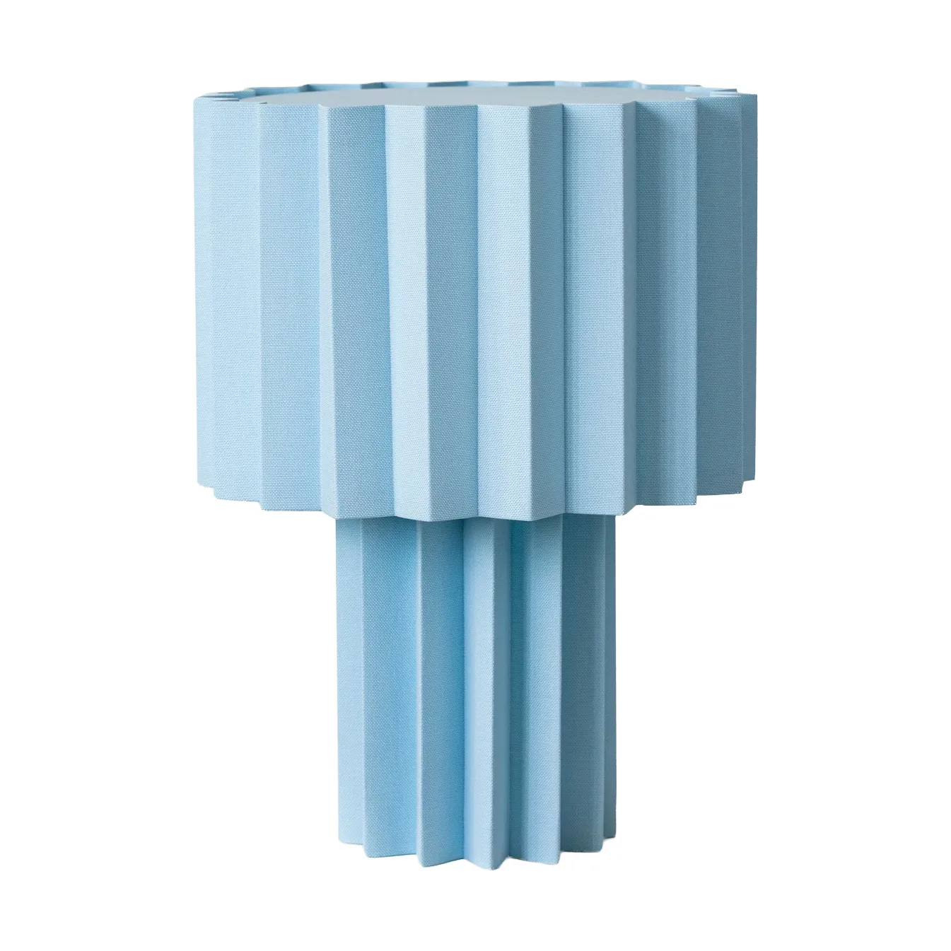 Plissé table lamp textile, Light blue Örsjö Belysning