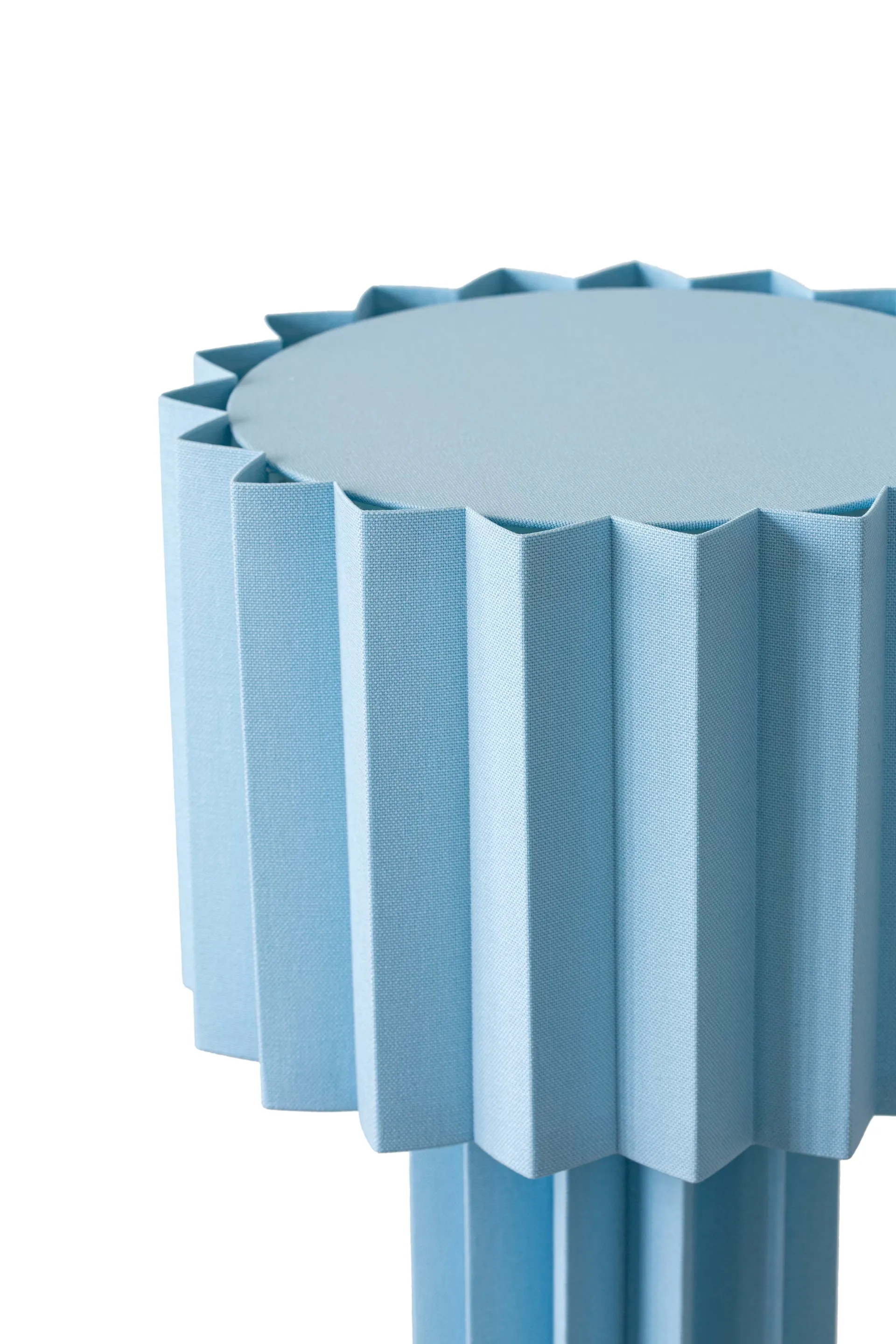 Plissé table lamp textile, Light blue Örsjö Belysning