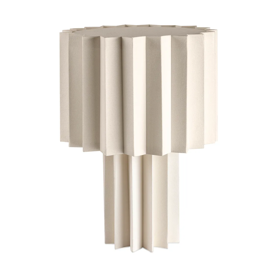 Plissé table lamp textile, White, 40,9 cm Örsjö Belysning
