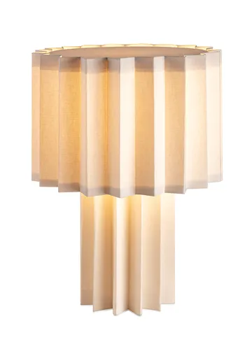 Plissé table lamp textile - White, 40,9 cm - Örsjö Belysning