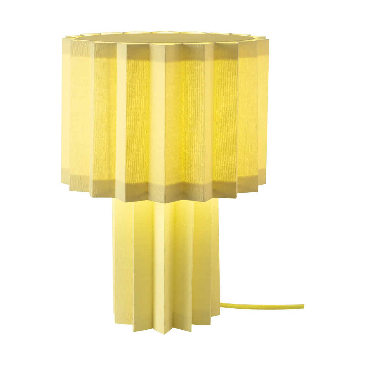 Örsjö Belysning Plissé table lamp textile Yellow | Scandinavian Design | Desk & table lamps | White