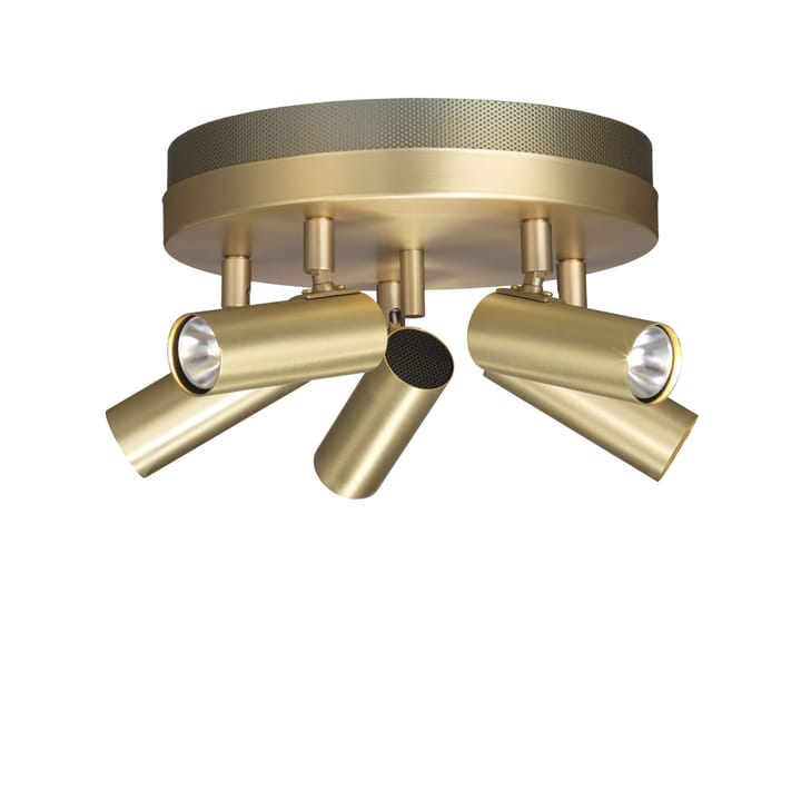 Puck ceiling lamp - Brass matte, 5-lamp - Örsjö Belysning