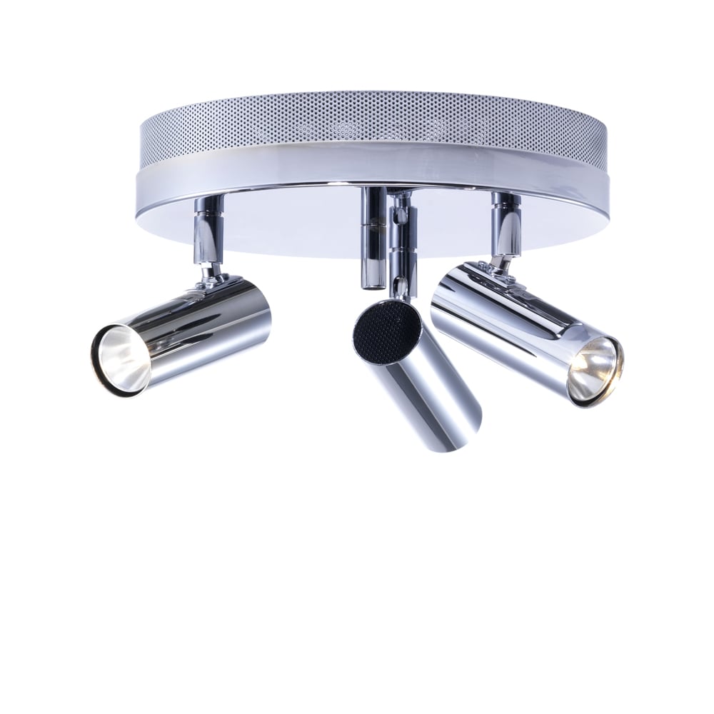 Örsjö Belysning Puck ceiling lamp Chrome, 3-lamp | Scandinavian Design | Ceiling lights | Silver-coloured