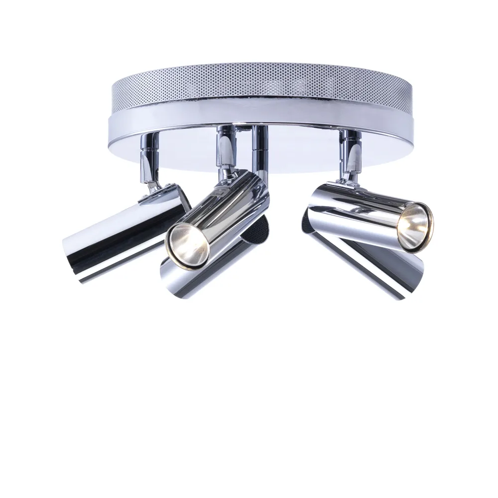 Puck ceiling lamp, Chrome, 5-lamp Örsjö Belysning