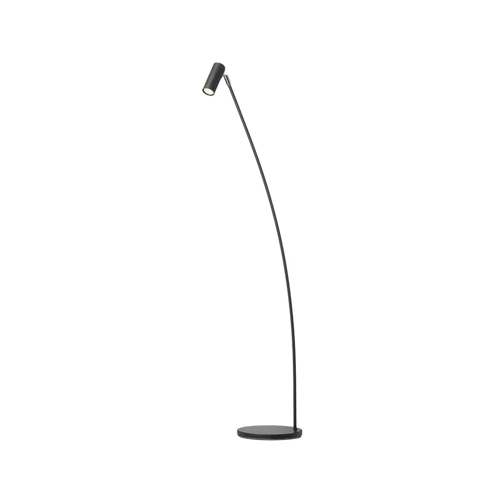 Puck floor lamp, Black structure Örsjö Belysning