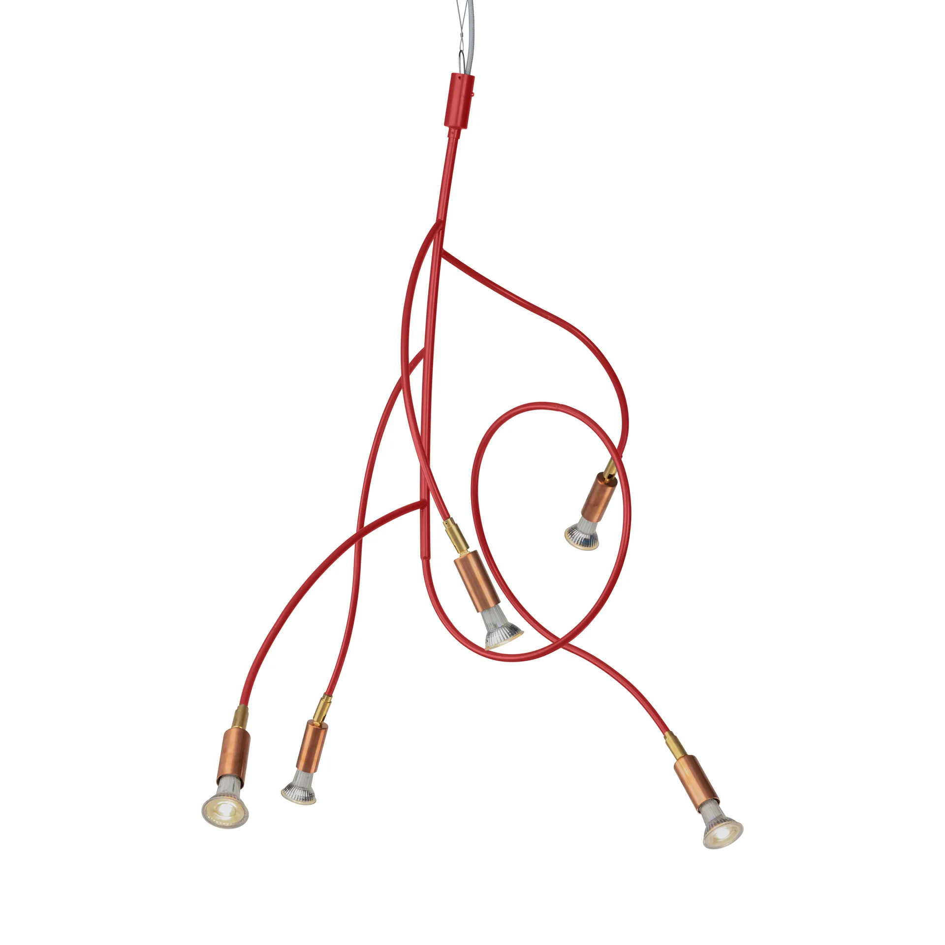 Ranka 5 ceiling lamp, Red Örsjö Belysning