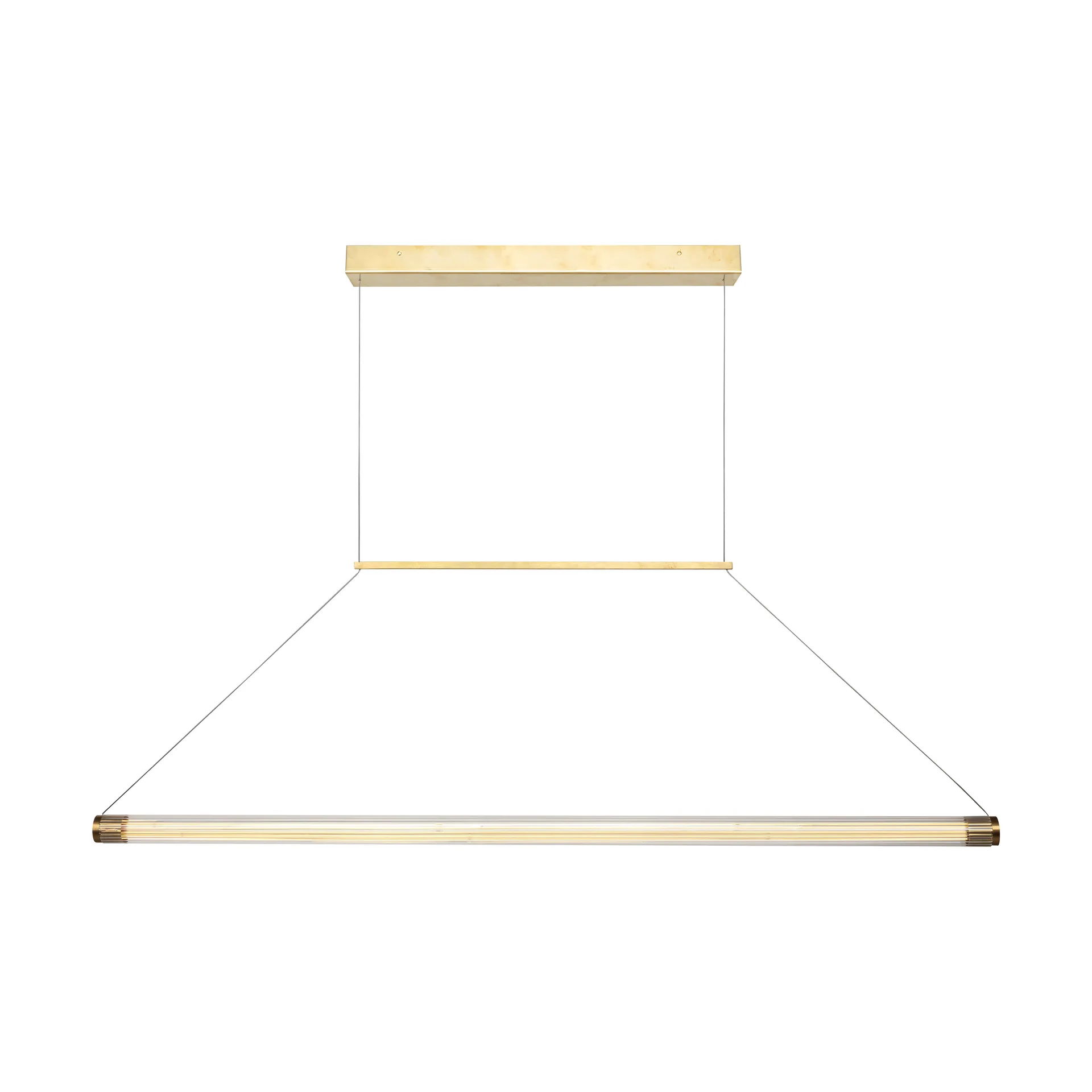 Ray ceiling lamp brass, 120 cm Örsjö Belysning
