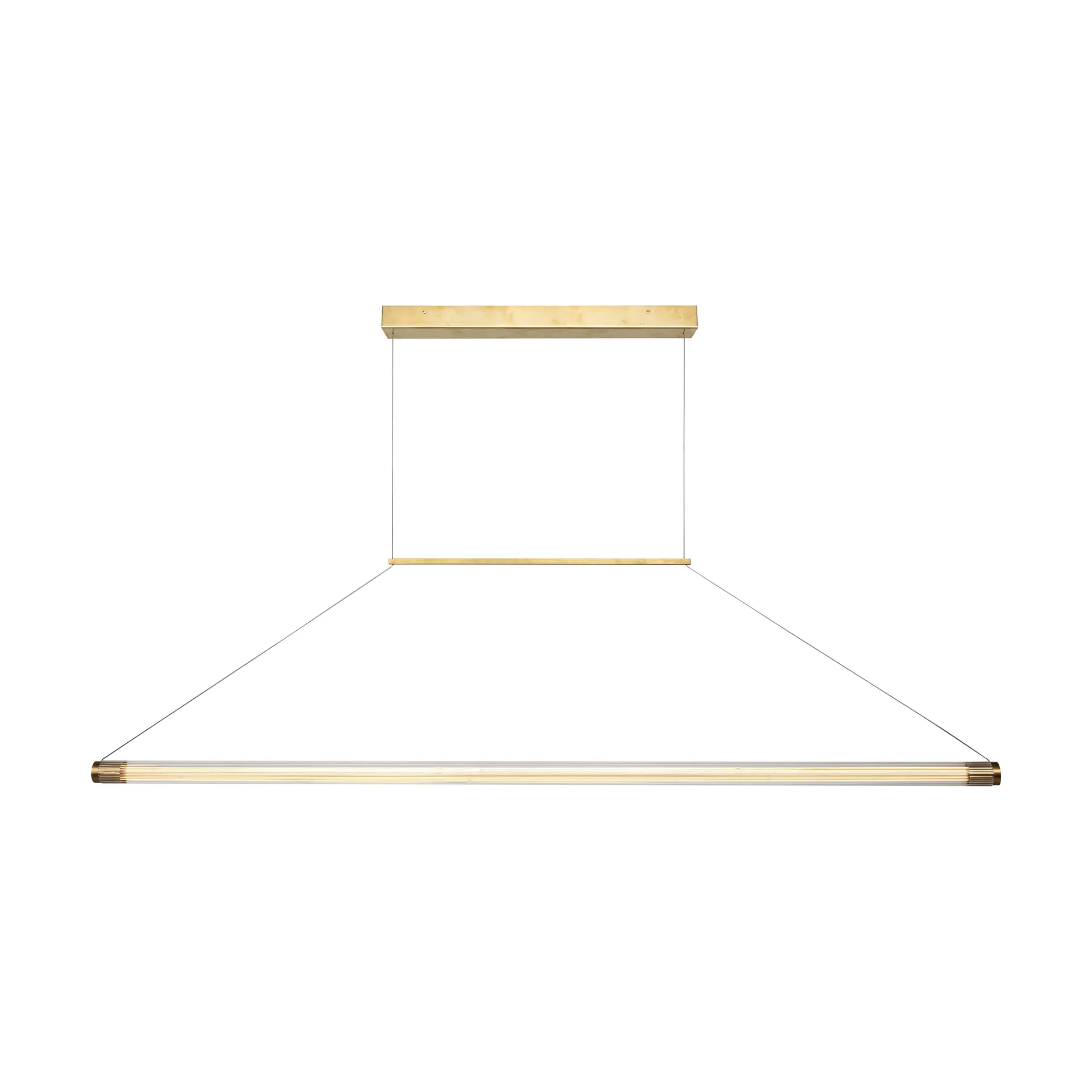 Ray ceiling lamp brass, 150 cm Örsjö Belysning