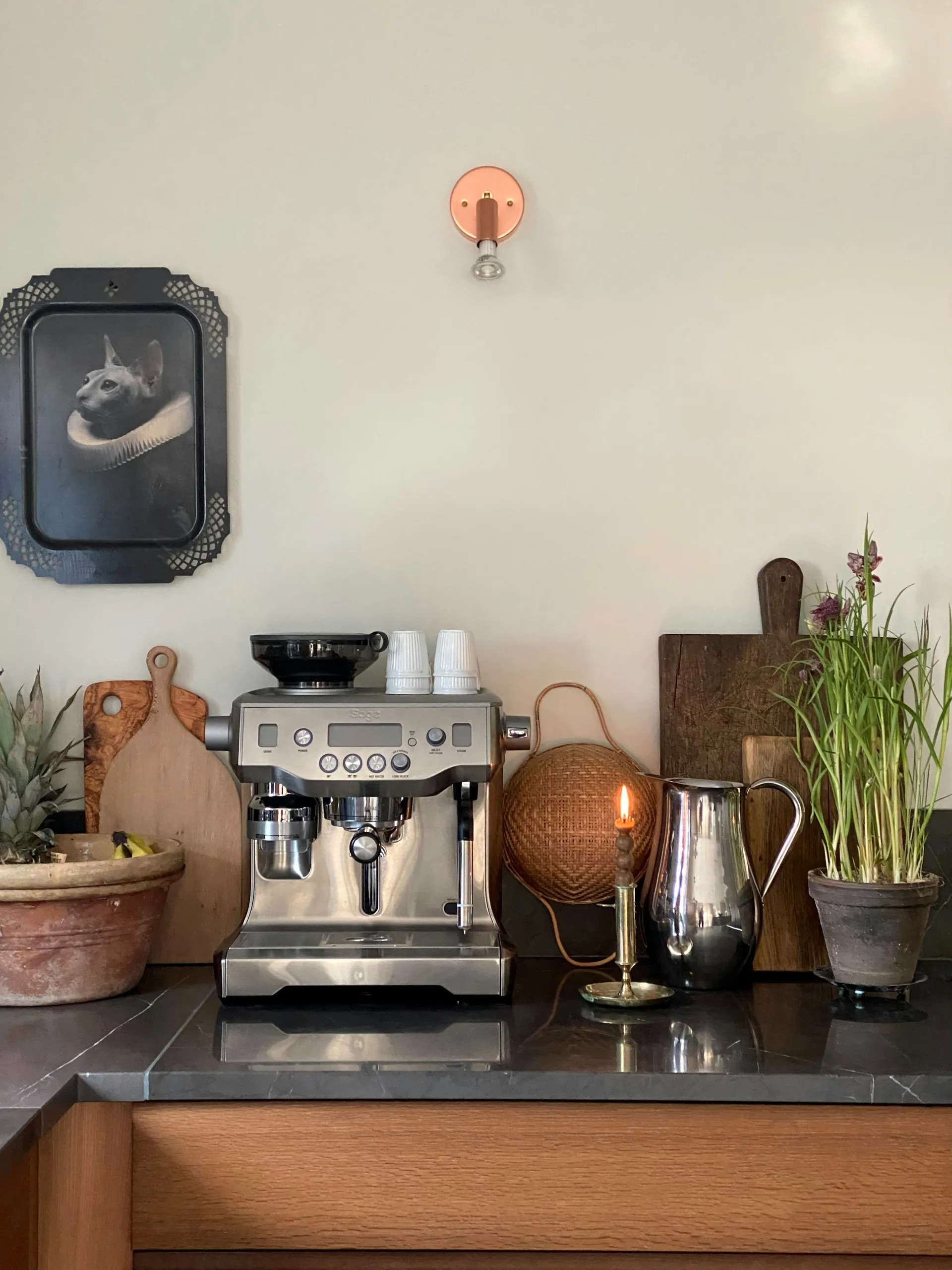 Star 1 wall lamp direct connection, raw copper Örsjö Belysning