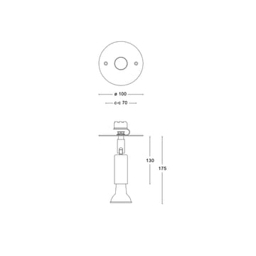 Star 1 Wall lamp/Ceiling lamp - Nickle plated brass, fixed mounting - Örsjö Belysning