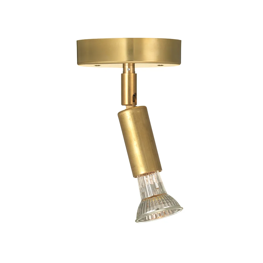 Örsjö Belysning Star 1 Wall lamp/Ceiling lamp Raw brass, with terminal block