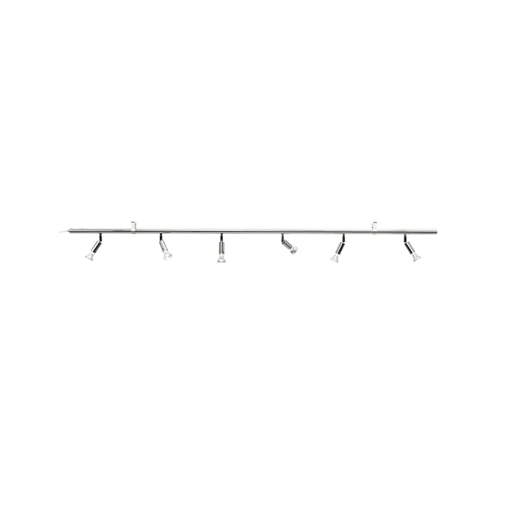 Star 6 wall and ceiling lamp - Nickel-plated brass, 200 cm - Örsjö Belysning